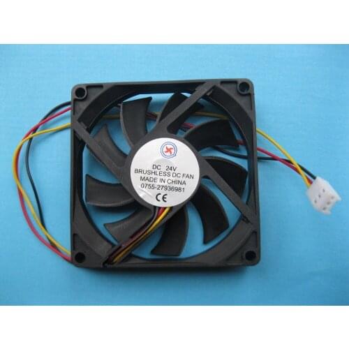 1 Pcs Brushless DC Cooling Fan 24V 8015S 9 Blades 80x80x15mm 3pin Sleeve-bearing