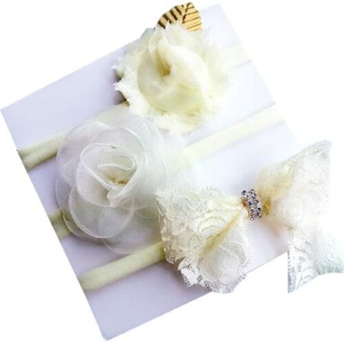 3pcs/set Cotton Baby Headbands Baby Lace Hair Accessories Lovely Photographic Make Up Hair Bands cabelo infantil