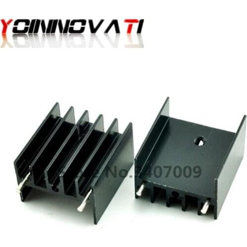 50pcs 25*23*16MM TO-220 Triode Heat Sink TO220 Transistor Aluminum Radiator Heat Sink With 2Pin