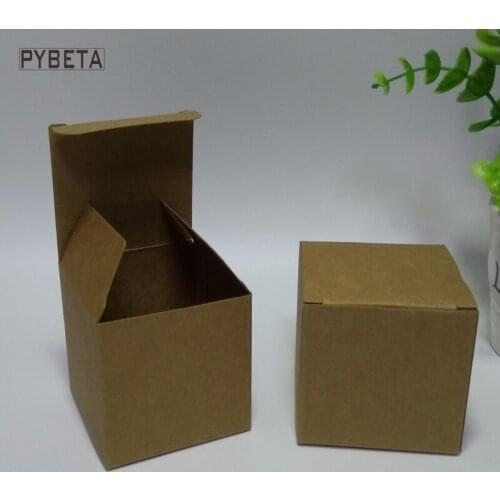 50pcs/lot-7.5*7.5*7.5cm (2.9"*2.9"*2.9") Blank Kraft Paper Box Candy Gift Packaging Boxes