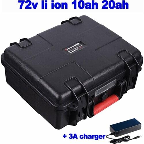 72V 10Ah 20Ah lithium polymer battery pack lipo for with 20A smart BMS 1400w Rickshaw Golf cart tricycle scooter + 3A charger
