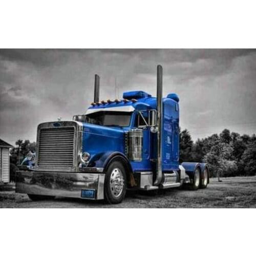 Diamond Embroidery Blue truck head 5D DIY Diamond Painting Santa Claus Rhinestone Picture Mosaic Home Decoration Wall sticker