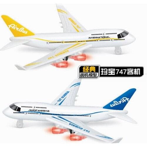 Childrens toys,Alloy model Airplane,Treasure 747 airbus,Pull Back plane,Childrens educational model toys