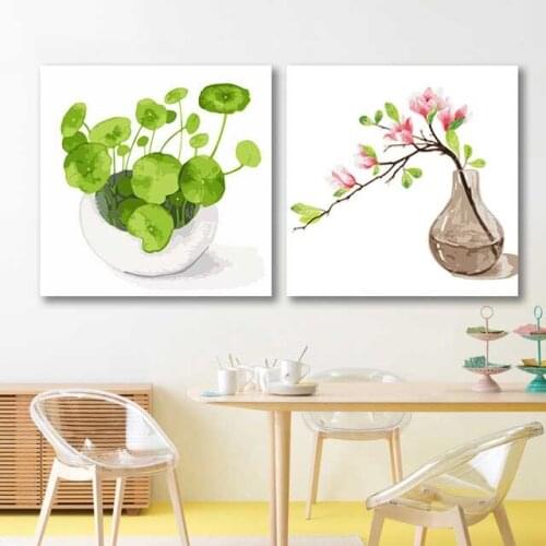 DIY colorings pictures by numbers with colors Magnolia flower arrangement picture drawing painting by numbers framed Home