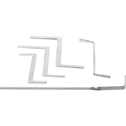 5 Pcs Stainless Steel Double Row Tension Wrench Tool Removal Hooks Lock Extractor Set
