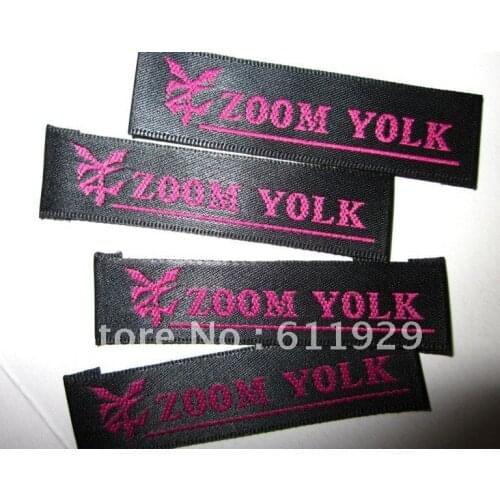 Customized clothing satin labels/trademark/brand/clothing woven&printed labels/garment collar tag Free Shipping 1000 pcs a ,lot