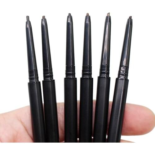 10 Pieces Private Label Thin Brow Pencil Waterproof Long Lasting Double Head Eyebrow Pen Custom Logo Wholesale