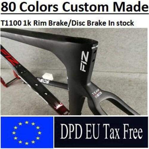 80 Kinds Colors Design Frame 1K Glossy Black RED Carbon Road Frameset + Handlebar Carbon Bike Bicycle Frames 44-59CM
