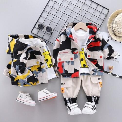 Autumn Children Cotton Clothes Baby Boys Camouflage Hoodeies Pants 2Pcs/sets Infant Kid Fashion Toddler Clothing Tracksuits sets
