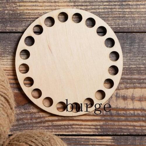 Circle shape with wooden bottom Wooden base T-shirt Yarn basket Laser cut with a hole Wooden bottom for crochet baskets DIY bask