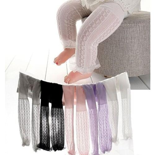 Baby Girl Leggings Pants Sweet Lace Princess Infant Baby kids Pants thin comfortable breathbale pantyhose trousers clothes