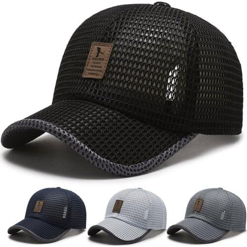 Men Summer Outdoor Light Thin Sunshade Mesh Hat Sunscreen Hip-Hop Casual Sports Quick-Drying Breathable Baseball Cap Women A91