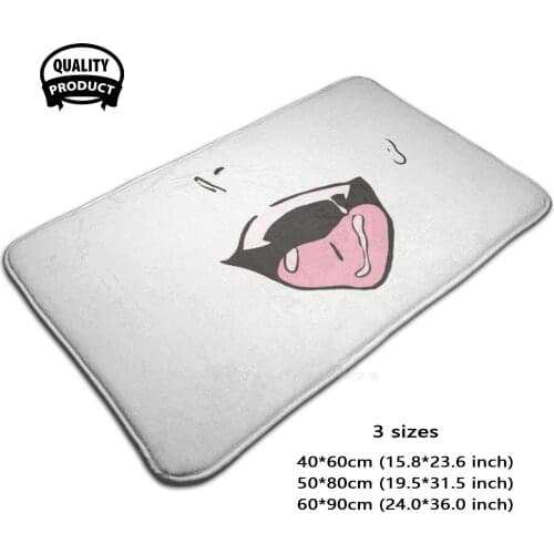 Soft House Family Anti-Slip Mat Rug Carpet Anime Manga Face Face Comic Mouth Japanese Japan Geek Funny Girls Waifu Nerd Cute
