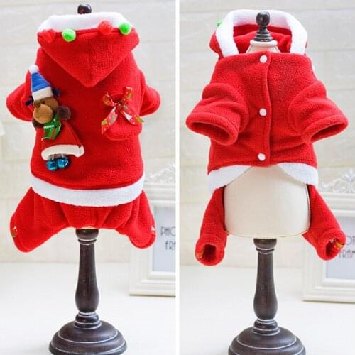 Christmas Dog Clothes Cute Jumpsuit Dog Costume Clothes For Small Dogs Pet Clothing Hoodies Coats French Bull Yorkies