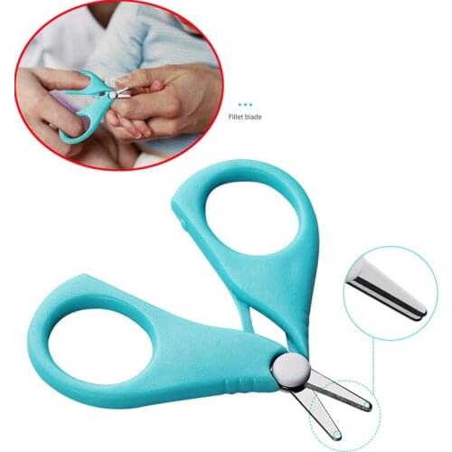 Newborn Baby Nail Scissors Cutter Professional Daily Baby Nail Shell Shear Tool Anti-Meat Round Head Baby Safety Nail Scissors