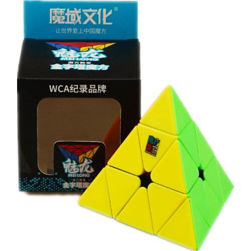 [Picube]MoYu Meilong 3x3x3 Pyramid Magic Cube MoFangJiaoShi JINZITA 3x3 Cubo stickers Magico Puzzle Cube Gift Macaron Pyraminx