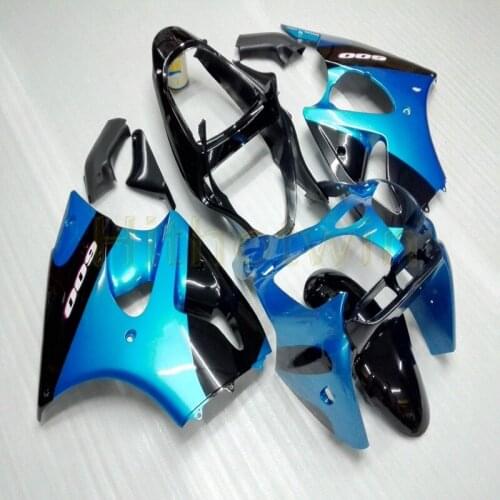 Custom motorcycle cowl for ZZR600 05-08 ZX-6R 636 2000 2001 2002 motor Fairings Injection mold light blue black