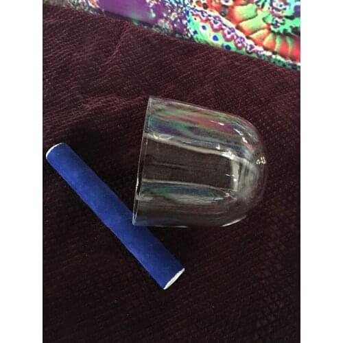 About 5.25" pure clear crystal singing Bowl with A note Third eye chakra in 432hz
