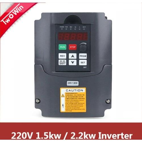 1.5KW / 2.2KW VFD Inverter 220V HuanYang VFD Frequency Converter 3 Phase Output Machine Drive Inverter for Motor