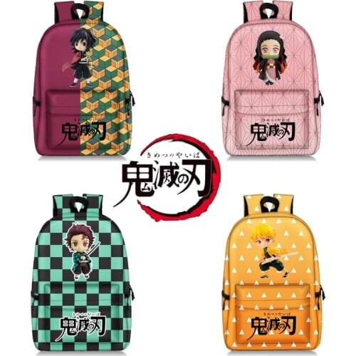 Backpack Demon Slayer Kimetsu No Yaiba Bag Kamado Tanjirou Creativity School Bags Mochila Fashion Feminina Notebook Bag