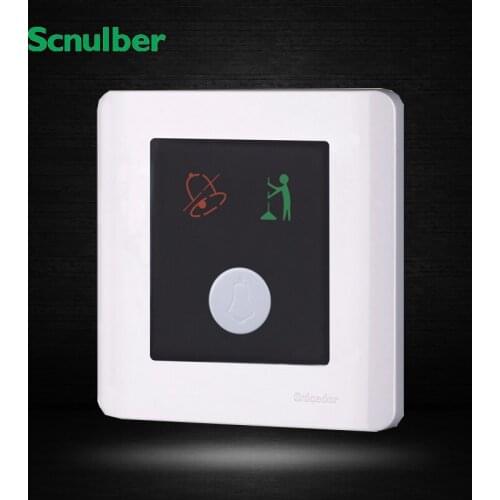 Led indicator 1 gang do not disturb clear at once door reset bell glass touch wall switch