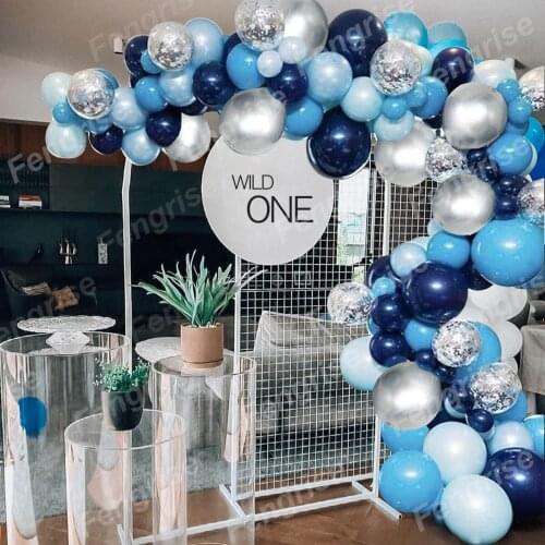 Navy Blue Balloon Garland Arch Kit Birthday Party Decor Macaron Foil Latex Ballon Wedding Birthday Party Baby Shower Kids Baloon