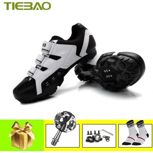 Tiebao Sapatilha Ciclismo Mtb Cycling Shoes Pedals Men Women Mountain Bike Shoes Self-locking Breathable Superstar Sneakers
