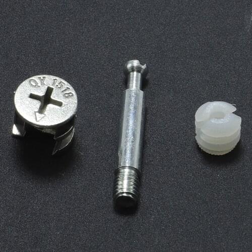 20pcs 3 in 1 screw, furniture connector, clothes cabinet, desk, link, fixer, eccentric wheel nut connection Woodworking Tools