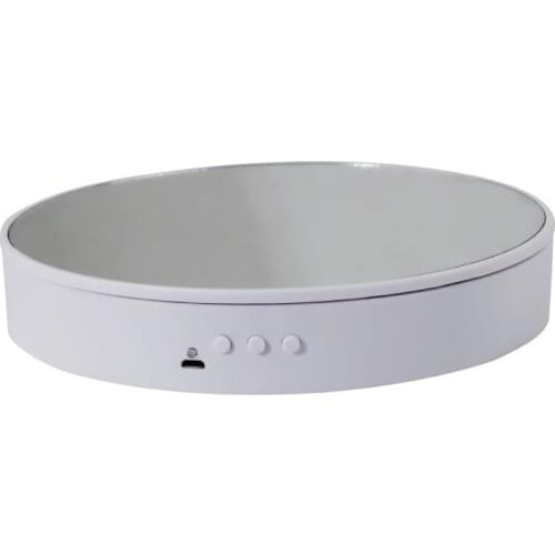 Electric Rotating Jewelry Display Mirror Stand Max Load 5kg Photography Base Video Shooting Table Turntable Jewelry Organizer