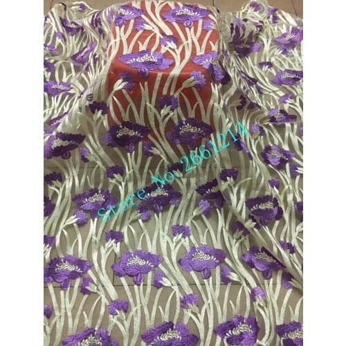 Super quality embroidered net fabric bridal french net lace BZL-2024 good looking for party dress