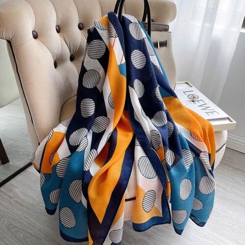 2021 Women Autumn Winter Viscose Shawl Luxury Brand Dot Stone Pashmina Stole Wrap Echarpe Foulards Femme Muslim Hijab 180*90Cm