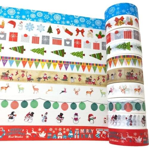 1Pc 5M*15MM Ice & Snow Washi Tape Japanese Paper DIY Planner Masking Tape Adhesive Tapes Stickers Decorative Stationery Tapes