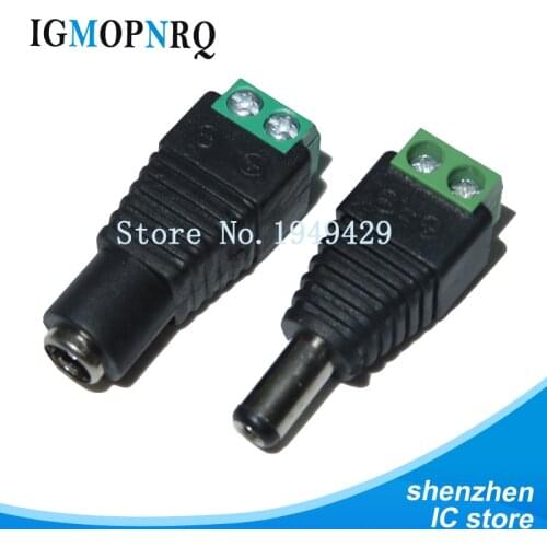 10PCS male and female DC Power plug 5.5 x 2.1MM 5.5*2.5MM 3.5*1.35MM 12V 24V Jack Adapter Connector Plug CCTV 5.5x2.1 2.5 1.35