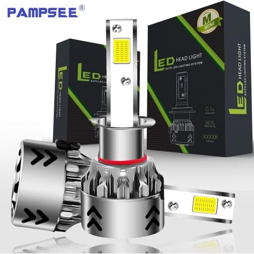 PAMPSEE 2 Pcs Car Headlight H1 LED H4 H7 H3 H8 H11 H13 9005 9006 9007 HB3 80W 8000LM Auto Headlamp 6000K Light Bulb #mini6