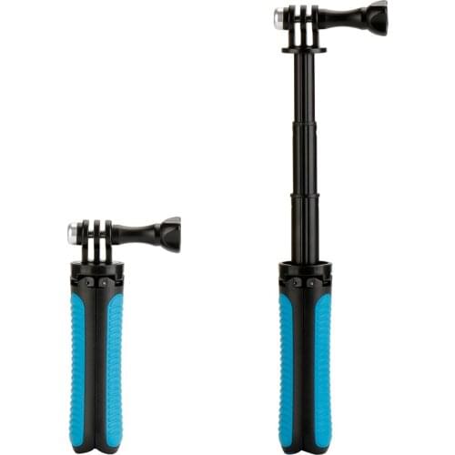 2 In 1 Extendable Mini Monopod Pole Selfie Stick Tripod Mount Non Slip Portable Outdoor Action Camera Photography For DJI OSMO