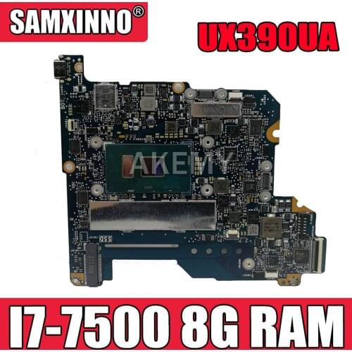 Akemy UX390UAK Motherboard For ASUS UX390U UX390UA UX390UAK Laotop Mainboard with I7-7500 CPU 8G RAM
