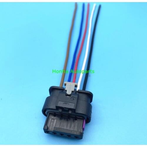 Free Shipping 5Pin 1-1718806-1/4F0 973 705 Female Automotive Electric Connector Waterproof Air Flow Meter Sensor Plug with wire