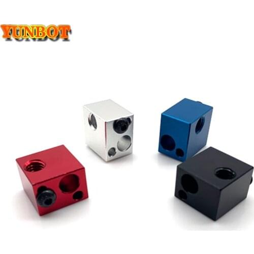 1PC Makerbot Heated Block 3D Printer Aluminum Heater Block MK7 MK8 Extruder V6 J-head Hot End Heating Block 16*16*12mm