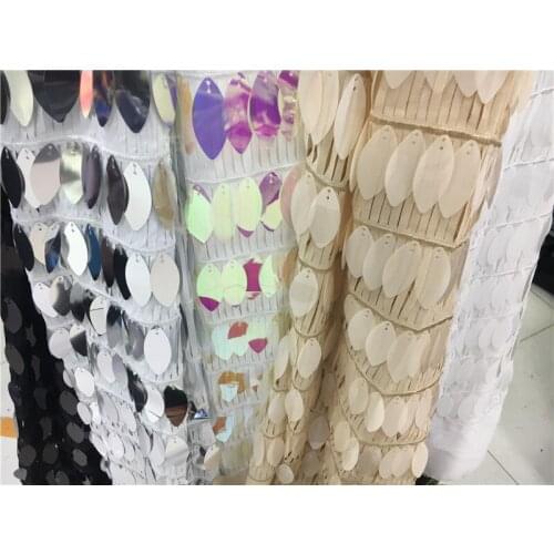 Big sequins french lace 5yards/lot african embroidered lace fabric high quality african tulle lace fabric BZL-12.2224