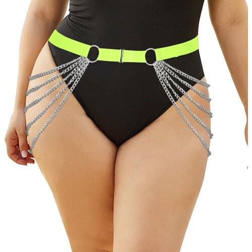 Punk Body Bondage Bdsm Harness For Women Harajuku Metal Chain Accessories Goth Plus Size Sexy Lingerie Corset Suspenders Garter