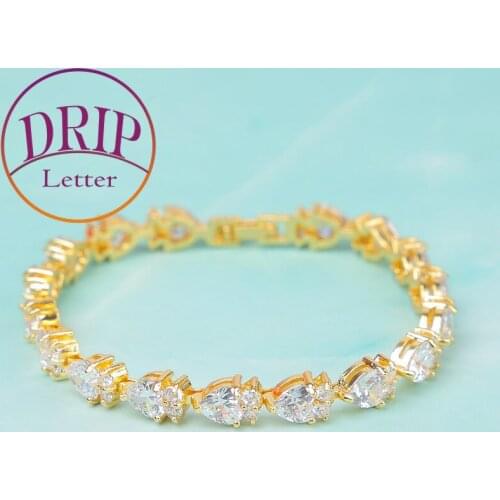 Men Wholesale Bracelets Gold Color Hip Hop Copper Jewelry