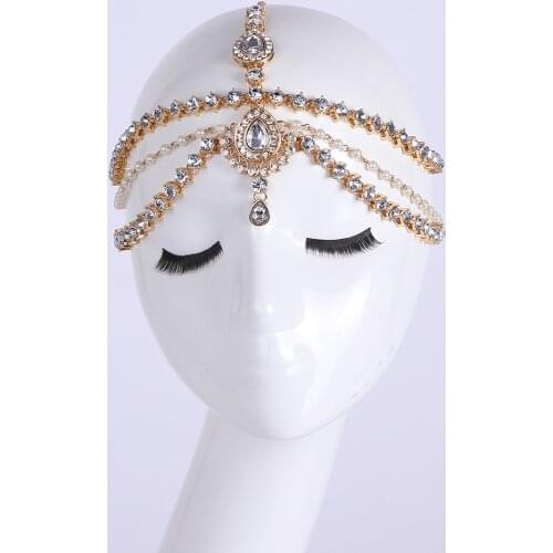 Handmade Kundan stones hair chain head chain head jewellery