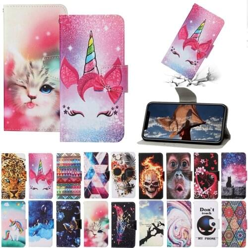 Magnetic Flip Case on for Etui Samsung Galaxy A12 A02S A52 A72 A32 A42 5G M31 Case Kawaii Unicorn Cat Wallet Leather Cover Women