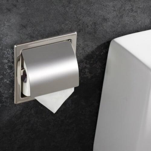 Modern Polished Chrome 304 Stainless Steel Toilet Paper Holder Hand Carton Paper Box Bathroom Products Accessories tr4