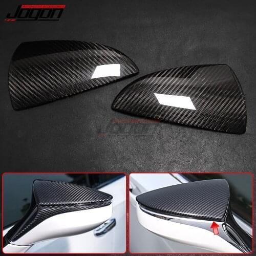 For Lexus UX 200/250h ES LC 500 LS RC 2019 RS F 2020 Real Carbon Fiber Car Rear View Mirror Cover Trim Shell Cap Case Decoration