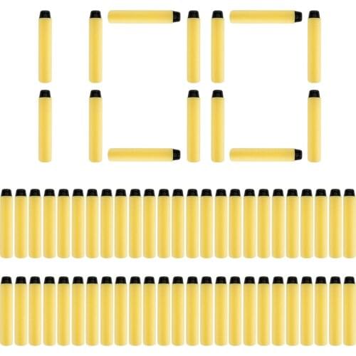 100PCS Darts For Nerf Icon black Soft Hollow Hole Head 7.2cm Refill Darts Toy Gun Bullets for Nerf Series Blasters Xmas Gift