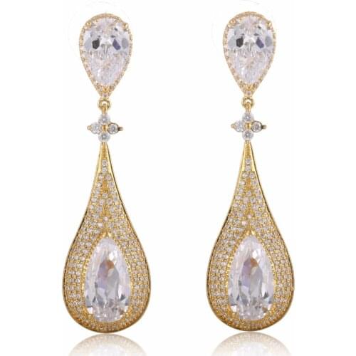 GrayBirds Romantic Long Drop Earrings High Quality Copper With AAA Cubic Zirconia For Wedding Girls MLE073