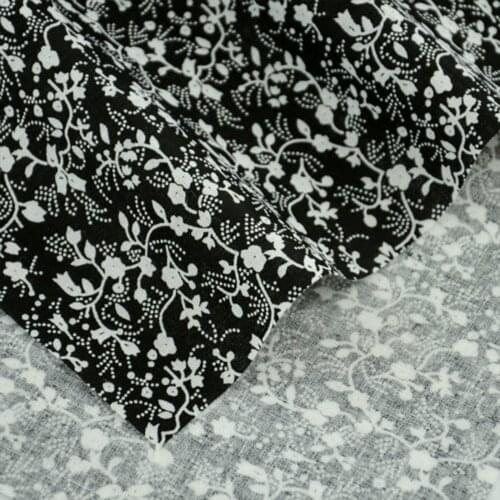 Cotton White Flower Cuted Design Fat Quarter Sewing Tissue Fabric Textile Desk Cloth Tecido Handcrafts Doll Patchwork Curtain