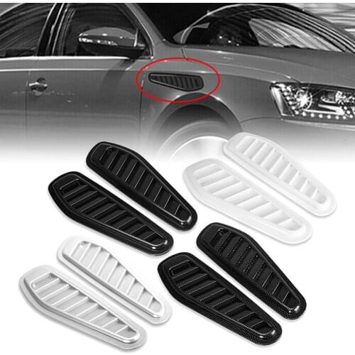 2pcs Universal Car Air Flow Intake Hood Scoop Vent Bonnet Cover Decorative ABS Car Accessories