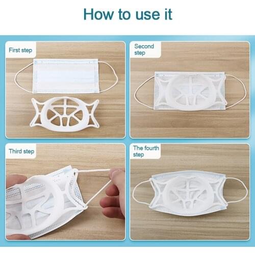 Face Mask Bracket Holder Lipstick Protection Adult Men Women Dustproof Mask Respirato Breathable Reusable Mask Bracket 2021